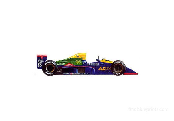 Download drawing Larrousse Venturi LC92 OW 1992 in ai pdf png svg